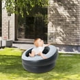 thumbnail image 6 of Flocking Inflatable Chair Air Sofa Ergonomic Blow Up Couch for Indoor Outdoor Use Leak Proof Portable Lounge Chair for Camping Beach Backyard Music Festivals, 6 of 7