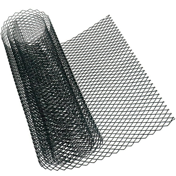Modengzhe Hoja De Malla Para Parrilla De Automóvil De 40 X 13 Pulgadas Rollo De Malla Multifuncional De Aleación De Aluminio Pintado En Negro Rejillas En Forma De Rombo De 8 X 16 Mm