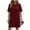 *1-Wine, variant on VBVC Women's Short Sleeve T-Shirt Dress,Summer Gradient Tunic Dress For Women,Ladies Crew Neck Breathable Dress with Pockets,Yellow,S-2XL