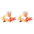 thumbnail image 4 of Here's a refined product description for your Thanksgiving napkin clasps:\n\n \n\n**6pcs Thanksgiving Napkin Clasps – Handwoven Maple Leaf & Pumpkin, 4 of 4