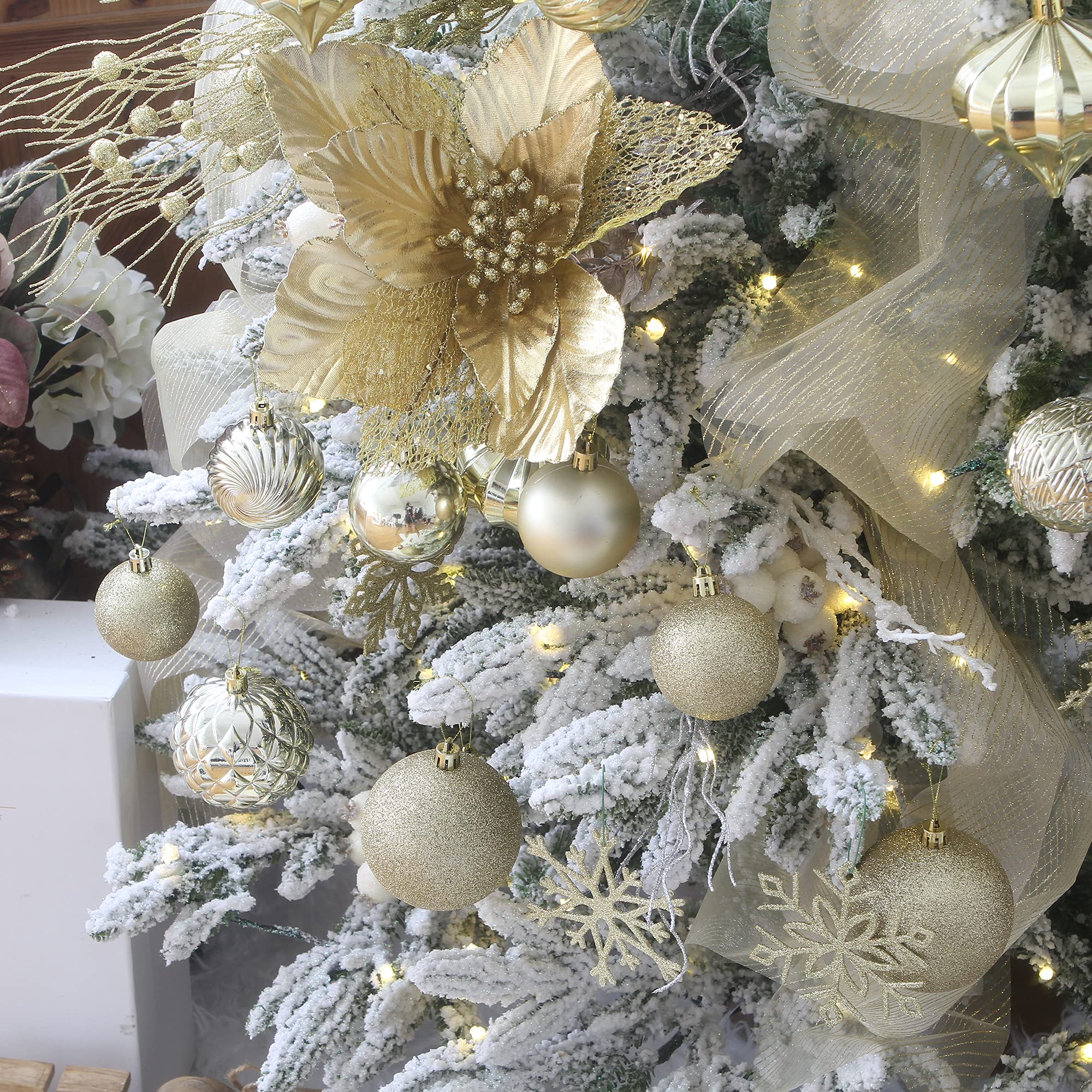 Sea Team 41-Pack Gold Christmas Ball Ornaments 1.57" photo 6
