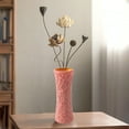 thumbnail image 2 of Btomtd Tabletop Decor Vase and Planter, Plastic Flower Pot with Glazed Look, Living Room Plant Container for Home Decor, Orange, 2 of 7
