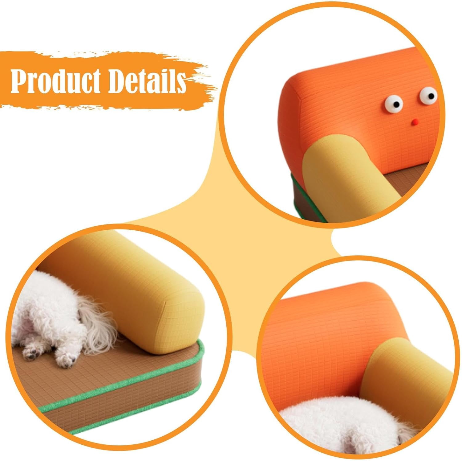 Pet Sofa Bed Lightweight Cat Dog Couch Indoor Winter Furniture