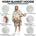 thumbnail image 5 of Red Mushroom Rainbow Light Pattern Wearable Oversized Blanket,Wearable Blanket Hoodie for Adults,Cozy Hooded Blankets with Super Pockets,Super Warm Fuzzy Pullover for Women & Men, 5 of 6