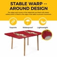 thumbnail image 4 of Cherry Blossoms Table Cloths for 4 Foot Rectangle Tables, Japanese Spring Floral Leaves Rustic Red Patio Waterproof Elastic Fitted Tablecloths, Washable Rectangular Table Cover for Camping, 4 of 8