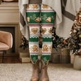 thumbnail image 5 of zaveiop Christmas Leggings for Women High Waisted Santa Claus Print Ankle Length Seasonal Printed Leggings Soft Brushed Pants (Z6-Green, M), 5 of 6
