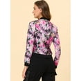 thumbnail image 5 of INSPIRE CHIC Women's Bomber Jacket Slim Fit Lightweight Zip Up Jacket M Fuchsia, 5 of 7