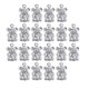 thumbnail image 1 of Colgantes de para mano 20 Piezas de Plata de material acero Inoxidable Forma de Oso Colgantes de para DIY Joyería, 1 of 9