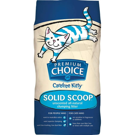 All Natural Unscented Scoopable Cat Litter, 25 Pound Bag, 99% Dust free By Premium