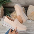 thumbnail image 5 of CushHide Womens Khaki Platform Loafers Slip On Suede Dress Shoes Comfortable Casual Work Flats with Thick Sole Easy Wear Footwear, 5 of 11