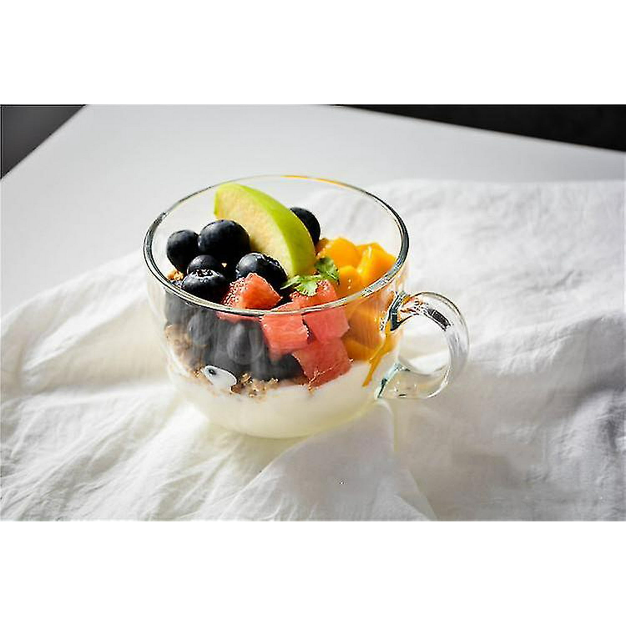 Bowls large glass cup cereal bowl 480ml tempered glassl glass bowl heat resistant fruit salad bowl