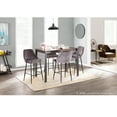 thumbnail image 5 of Contemporary Home Living Set of 2 Velvet Silver and Black Upholstered Marcel Counter Stool, 36.50”, 5 of 5