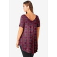 thumbnail image 2 of Roaman's Women's Plus Size V Neck Swing Ultra Drape Tunic, 2 of 5