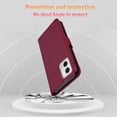 thumbnail image 5 of for Motorola Moto G73 5G Wallet Case for Women, Glitter Bling Diamond PU Leather Folio Cover with Card Slot Wrist Strap Built-in Kickstand Protective Case for Motorola Moto G73 5G Owl Red, 5 of 16