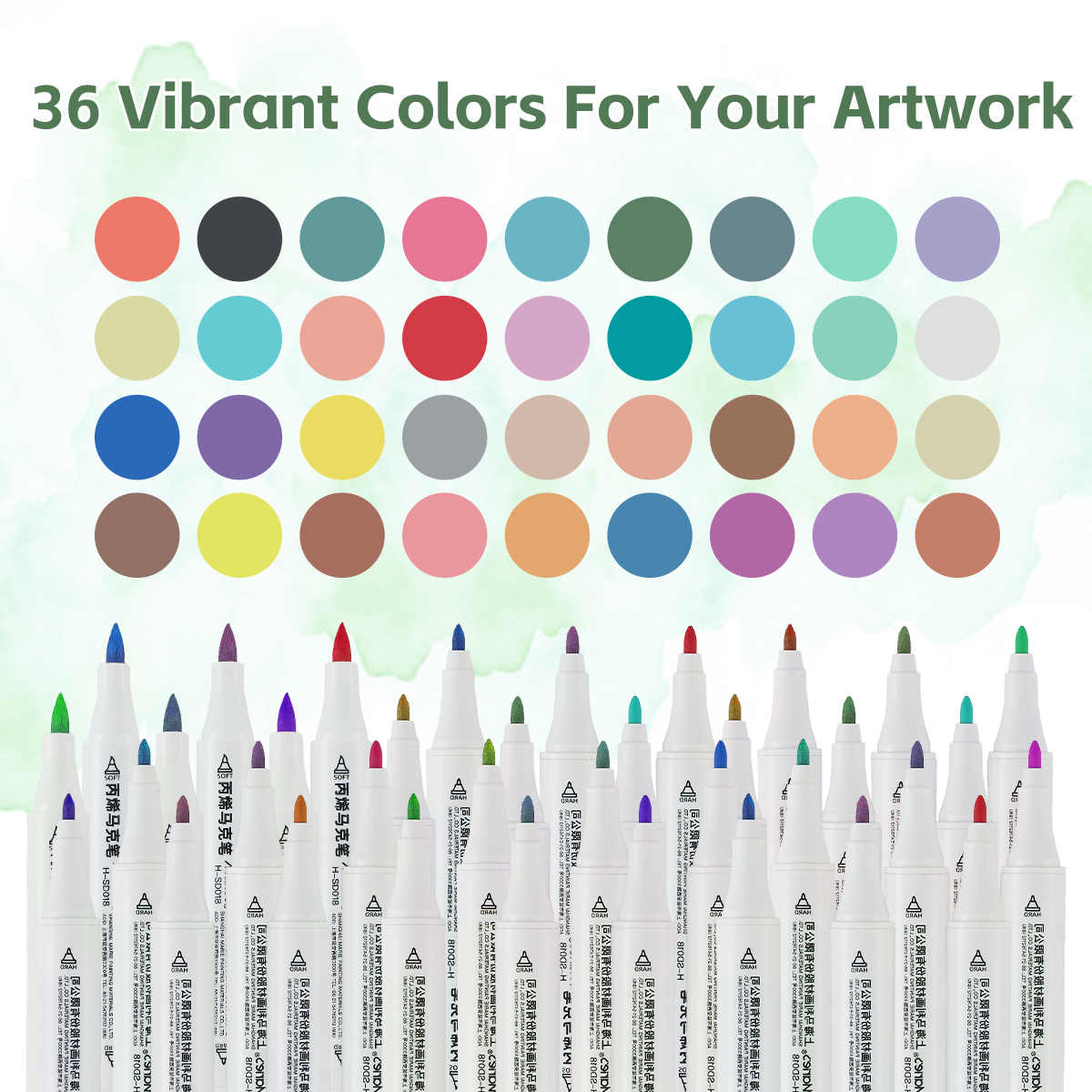Double-Headed Acrylic Marker Pens Set, Water-Based Paint Markers for Rock, Ceramic, Wood, Canvas, Scrapbooking, Art Supplies for Artists, Adults