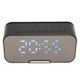 thumbnail image 3 of Altavoz Bluetooth con Despertador Digital Pantalla de Temperatura Anuncio de Voz Radio FM Espejo Despertador Altavoz Negro, 3 of 8