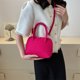 thumbnail image 2 of Bolso Bolso de mano para mujer, bolso de mano informal de fieltro de color caramelo para mujer (rosa roja) Ehuebsd Para Estrenar, 2 of 2