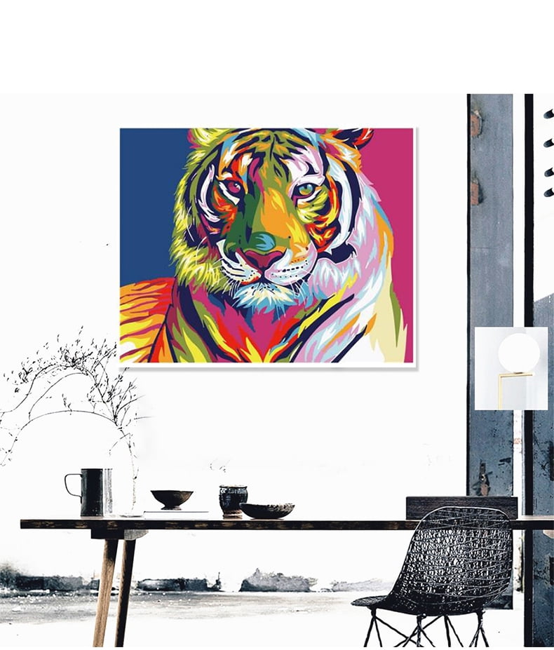 Mumoo Bear DIY Oil Painting Paint by Numbers Kit for Adults Beginner  Colorful Animals Painting on Canvas 16x20inch Without Frame- Harbor Scenery  price in UAE,  UAE