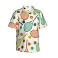 thumbnail image 2 of Uemuo Racket and Tennis Ball Printed Regular Fit Short Sleeve Casual Hawaiian Shirt for Men,Aloha shirt,Tropical shirt,Floral print shirt,Vacation Beach shirt-3X-Large, 2 of 9