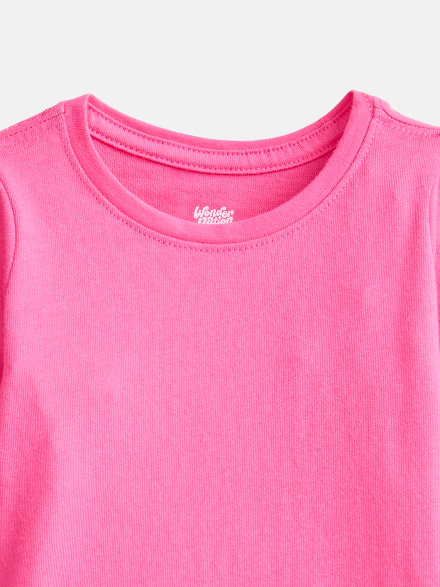 Wonder Nation Baby and Toddler Girls Graphic Tee with Long Puff Sleeves, Sizes 0M-5T