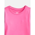 thumbnail image 2 of Wonder Nation Baby and Toddler Girls Graphic Tee with Long Puff Sleeves, Sizes 0M-5T, 2 of 3