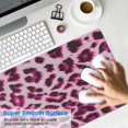 thumbnail image 4 of Long Mouse Pads for Desk,Pink and Gray Of Leopard Print Desk Mats on Top Of Desks, Desk Mouse Pad Extra Large with 3mm Non-Slip Base and Stitched Edge for Gaming,Office,Work,Home 31.5"x15.7", 4 of 6