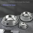 thumbnail image 5 of BLRTUN 2-Pack Stainless Steel Dog Bowls Set, Non-Slip Stackable Food & Water Dishes for Pets Gray-50oz(6cups), 5 of 7