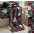 thumbnail image 6 of Soimoi Blue Cotton Cambric Fabric Leaves & Peony Floral Print Fabric by Yard 42 Inch Wide, 6 of 7