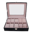 thumbnail image 2 of Abbracc Mens Watch Storage Box PU Leather Watch Display Case Jewelry Organizer Black, 2 of 7