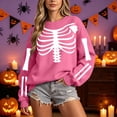 thumbnail image 2 of RFQWOVSR Womens Halloween Print Crew Neck Long Sleeve Sweatshirt Casual Pullover Top XXL, 2 of 6