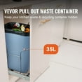 thumbnail image 4 of KFFKFF Slide-Out Garbage Holder, 35L Capacity, Single Bin Under Sink Waste System with Pull Handle and Installation Kit, Durable 110 lbs Support, Kitchen Cabinet Trash Organizer, 4 of 9
