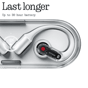 Nothing Ear(Open) Lightweight Open Ear Headphones with Adjustable Earhooks, Multipoint Connection Bluetooth Earbuds with Clear Voice Technology for AI Calls, IP54, Fast Charging, ChatGPT Supported