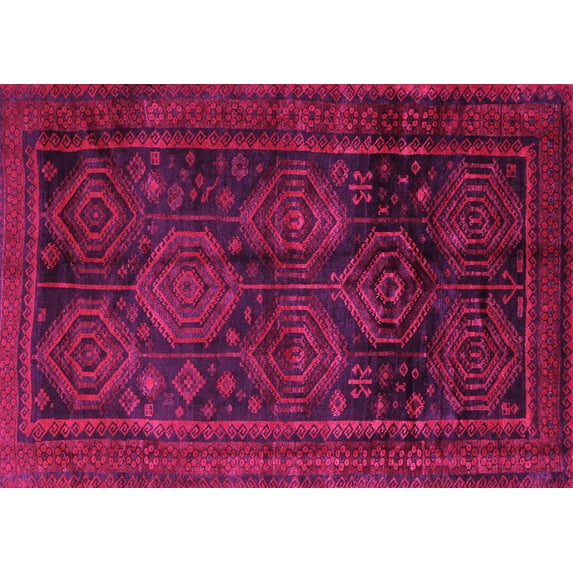 Ahgly Company Indoor Rectangle Persian Pink Traditional Area Rugs, 6' x 9'