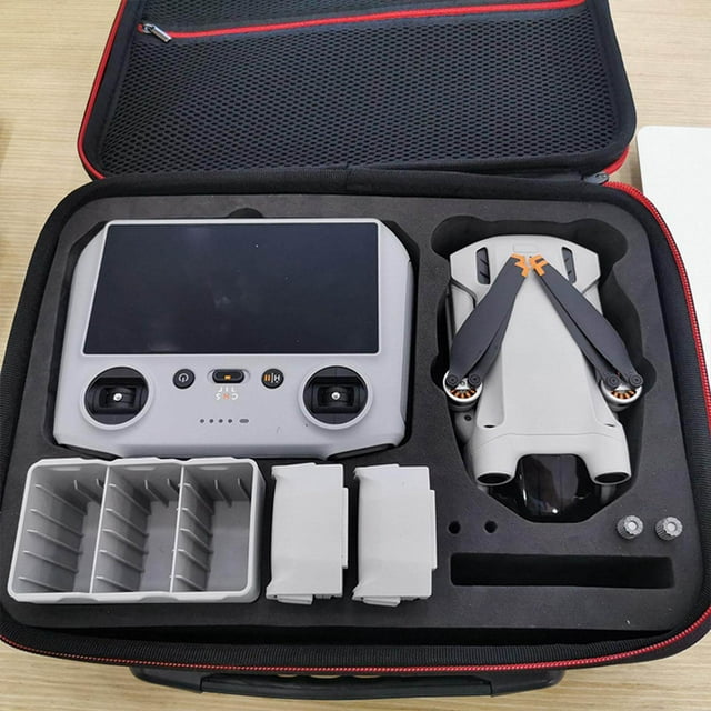 kurtrusly Étui de Transport Léger avec Sangle Intérieure en EVA pour Drone DJI Mini 3 Pro Nylon