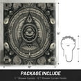 thumbnail image 4 of XMXT Shower Curtain Liner with Iron Hooks, Waterproof Pyramid with Eyes Illustration Shower Curtains for Bathroom Decor Accessories, 72 x 72 inches, 4 of 9