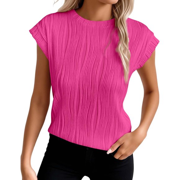 T-shirt à Imprimé Floral Mode Rétro Manches Courtes Ajusté à la Taille pour Coupe Ajustée T-Shirt Décontracté Style Féminin Doux Confortable pour Usage Quotidien