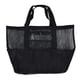 thumbnail image 1 of FloreceBien Bolsas de playa Bolsa de natación Tela de malla Bolsas de almacenamiento de gran tamaño para playa Picnic Barbacoa Camping Negro, 1 of 8