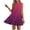Wine, variant on Antinious Women Solid V-Neck Ruched Sleeveless Summer Elegant Casual Midi Dress
