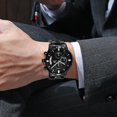 thumbnail image 2 of Regalos de Navidad relojes de acero inoxidable para hombres relojes de cronometraje para hombres relojes de fecha simulada para hombres relojes de diseño elegante para hombres regalos, 2 of 5