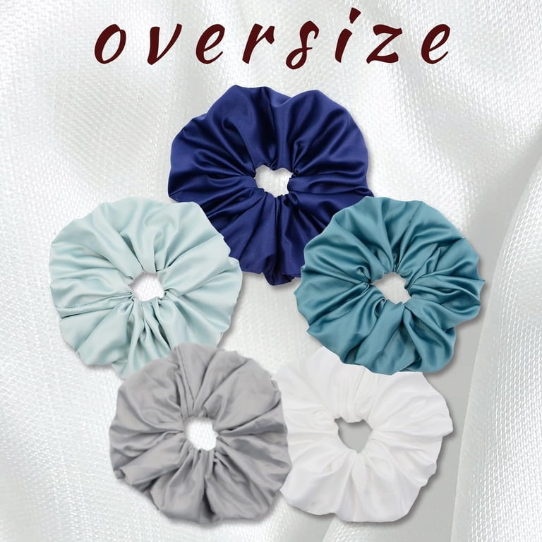 Chloven, Hair Scrunchies, XXXL-Pack of 18, Oversized Satin  display picture 1