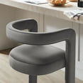 thumbnail image 4 of Modway Winslow 30.5"H Performance Velvet Barrel Back Bar Stool in Storm Gray, 4 of 9