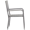 thumbnail image 5 of vidaXL Patio Dining Set Table and Chair Gray and Black Poly Rattan and Steel, 5 of 11