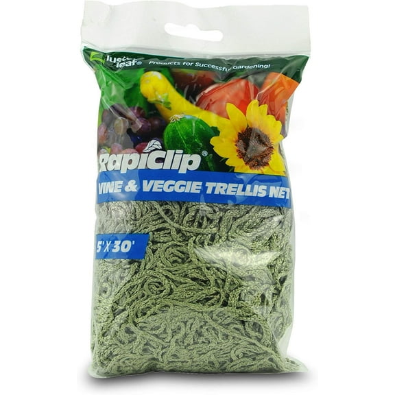 Luster Leaf 869 Vine and Veggie Trellis Net, Green, 5-Feet by 30-Feet