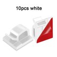 thumbnail image 1 of 10/50PCS Cable Organizer Clips Cable Management Wire Manager Cord Holder USB Charging Data Line Bobbin Winder Wall Mounted Hook 10PCS-White, 1 of 6