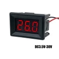 thumbnail image 4 of DC0-30V Panel pantalla LED digital 2 cables Medidor voltaje Voltímetro Probador () Rojo, 4 of 6