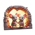thumbnail image 3 of Pareja de calcomanías de pared del mouse murales decorativos divertidos y decorables pegatinas de pared de pared para el corredor de guardería, 3 of 7