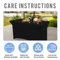 thumbnail image 3 of LUSHVIDA 6ft Stretch Spandex Table Cover- Rectangular Fitted Stretchable Wrinkle Resistant Elastic Tablecloth for Party, Wedding, Banquet, Black, 1 Pack, 3 of 6