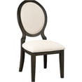 thumbnail image 3 of JERFIT Modern Espresso Wood Dining Chairs, Set of 2 Oval Back Side Chairs with Upholstered Seat for Kitchen Dining Room, 3 of 9