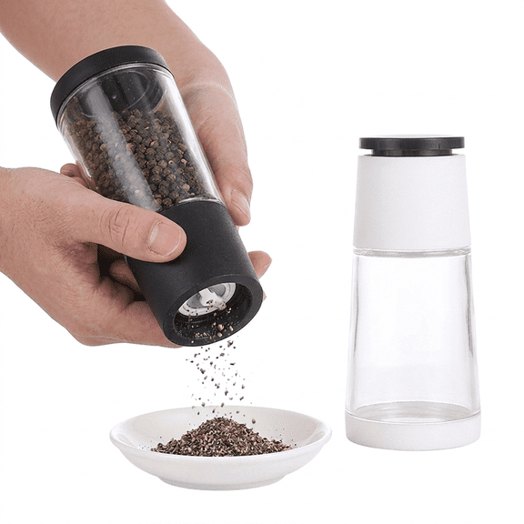 MoHern Pepper Grinder 2 Pack Manual Salt And Pepper Mill Set Spice Grinder Tool Portable Refillable Shakers For Kitchen Seasonings And Spices For Cooking BBQ Table Picnic