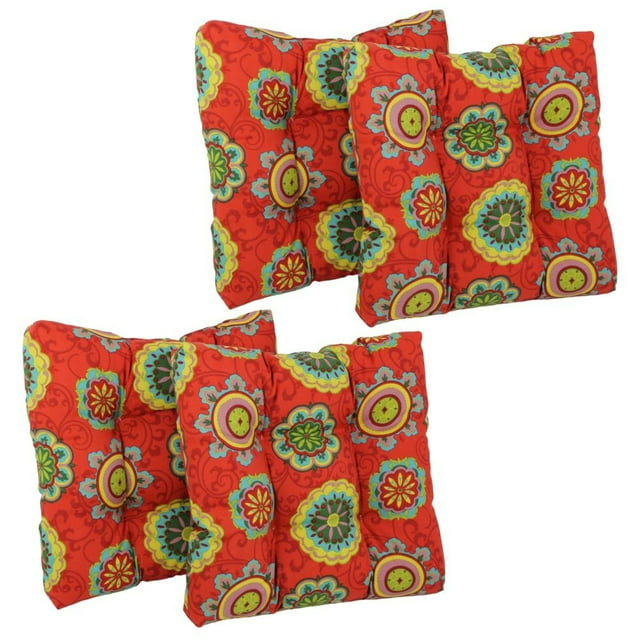 Coussin de Chaise de Salle à Manger en Polyester Filé Carré de 19 Pouces (Ensemble de Quatre)